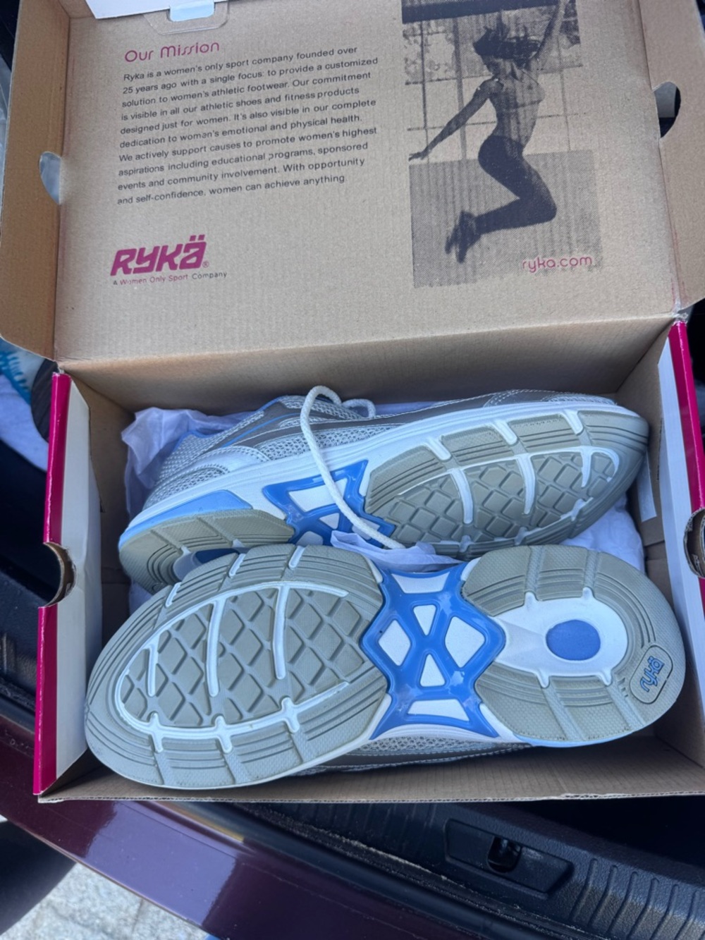 Ryka Women's Light Blue and Silver Athletic Sneakers - Picture 3 of 4